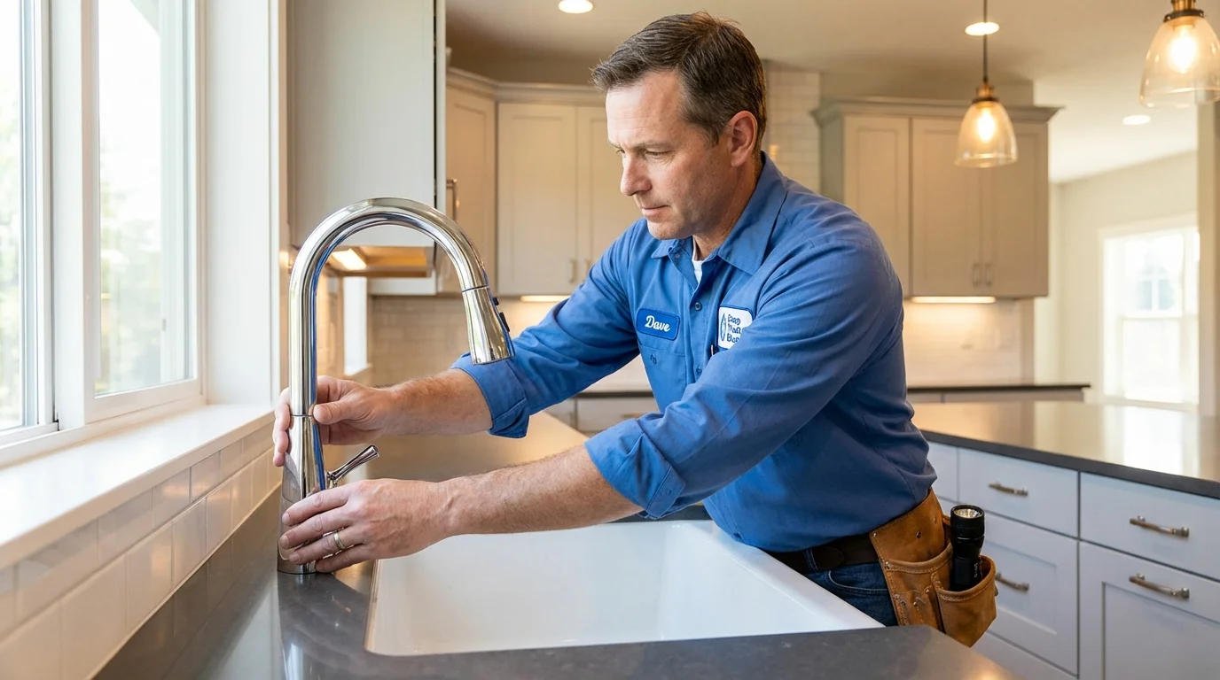 Kitchen faucet installation by Johns Plumbing LLC in Parkville